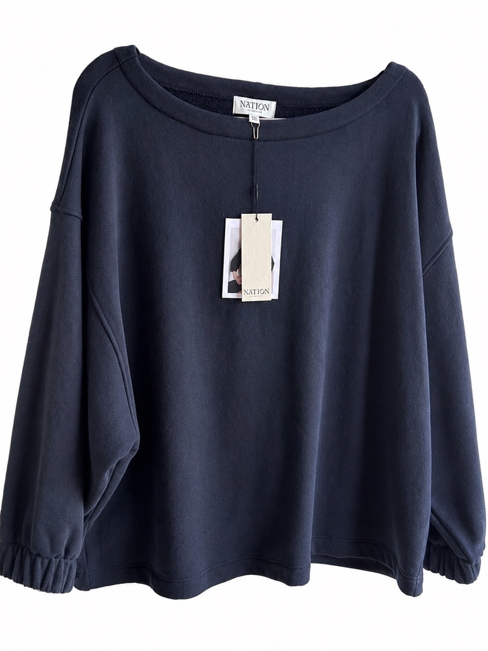 NWT Nation LTD Geri Sweatshirt XXL Night Sky French Terry 100% Cotton Balloon